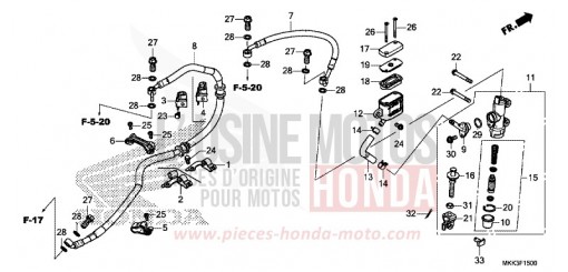 MAÎTRE-CYLINDRE DE FREIN ARRIÈRE CRF1000DJ de 2018